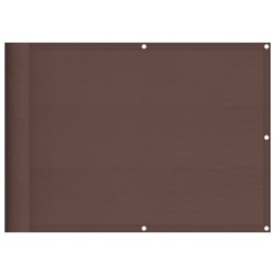 Écran de balcon marron 75x800 cm 100% polyester oxford 