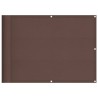 Écran de balcon marron 75x800 cm 100% polyester oxford 