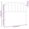 Tête de lit métal blanc 100 cm 