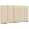 Coussin de tête de lit crème 80 cm tissu 
