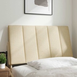 Coussin de tête de lit crème 80 cm tissu 