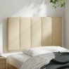 Coussin de tête de lit crème 80 cm tissu 