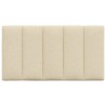 Coussin de tête de lit crème 80 cm tissu 