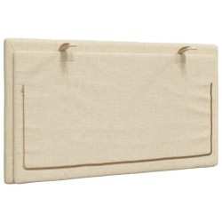 Coussin de tête de lit crème 80 cm tissu 