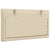 Coussin de tête de lit crème 80 cm tissu 