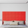 Panneaux muraux 12 pcs Rouge 30x30 cm Similicuir 1,08 m² 