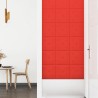 Panneaux muraux 12 pcs Rouge 30x30 cm Similicuir 1,08 m² 