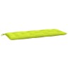 Coussin de banc de jardin vert brillant 120x50x7cm tissu oxford 