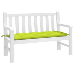 Coussin de banc de jardin vert brillant 120x50x7cm tissu oxford 