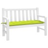 Coussin de banc de jardin vert brillant 120x50x7cm tissu oxford 