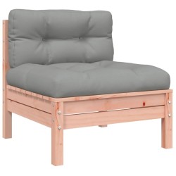 Salon de jardin 4 pcs et coussins bois massif sapin de douglas 