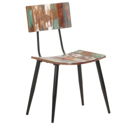 Chaises à manger lot de 4 bois de récupération solide 
