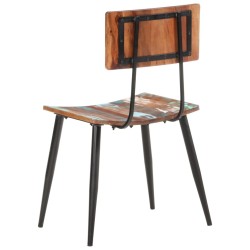 Chaises à manger lot de 4 bois de récupération solide 