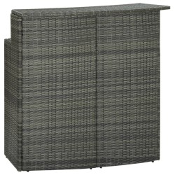 Ensemble de bar de jardin avec coussins 4 pcs Gris 