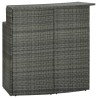 Ensemble de bar de jardin avec coussins 4 pcs Gris 