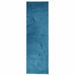 Tapis OVIEDO à poils courts turquoise 80x250 cm 