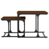Table basse gigogne 2 pcs chêne marron bois d'ingénierie 