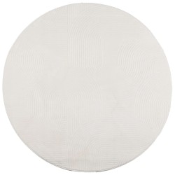 Tapis IZA poils courts style scandinave crème Ø 100 cm 