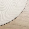 Tapis IZA poils courts style scandinave crème Ø 100 cm 