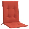Coussins de chaise à dossier bas lot de 2 rouge mélangé tissu 