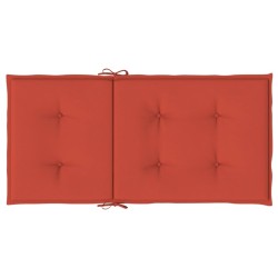 Coussins de chaise à dossier bas lot de 2 rouge mélangé tissu 