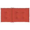 Coussins de chaise à dossier bas lot de 2 rouge mélangé tissu 