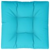 Coussin de palette turquoise 70x70x12 cm tissu 