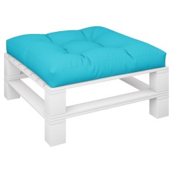 Coussin de palette turquoise 70x70x12 cm tissu 