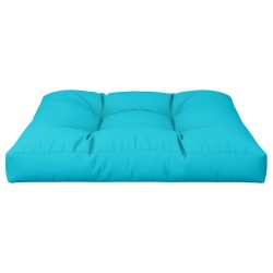 Coussin de palette turquoise 70x70x12 cm tissu 