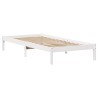 Lit bibliothèque sans matelas blanc 75x190cm bois de pin massif 