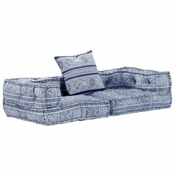 Pouf modulaire à 2 places Indigo Tissu 