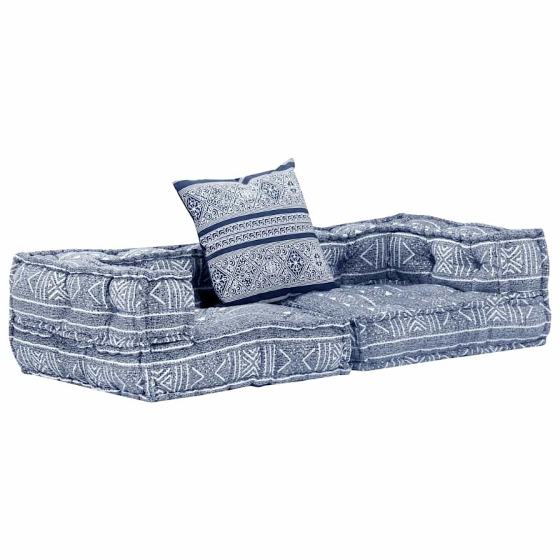 Pouf modulaire à 2 places Indigo Tissu 