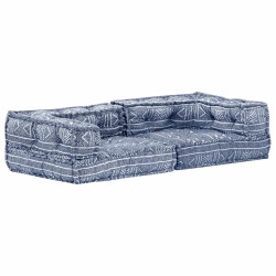 Pouf modulaire à 2 places Indigo Tissu 