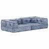 Pouf modulaire à 2 places Indigo Tissu 