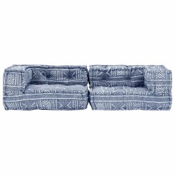 Pouf modulaire à 2 places Indigo Tissu 