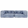Pouf modulaire à 2 places Indigo Tissu 
