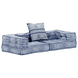 Pouf modulaire à 2 places Indigo Tissu 