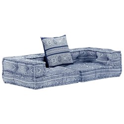 Pouf modulaire à 2 places Indigo Tissu 