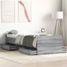 Cadre de lit sans matelas sonoma gris 100x200 cm 