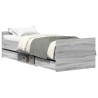 Cadre de lit sans matelas sonoma gris 100x200 cm 