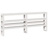 Tête de lit avec étagères blanc 180 cm bois massif de pin 