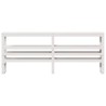 Tête de lit avec étagères blanc 180 cm bois massif de pin 