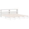 Tête de lit avec étagères blanc 180 cm bois massif de pin 