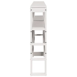 Tête de lit avec étagères blanc 180 cm bois massif de pin 