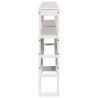 Tête de lit avec étagères blanc 180 cm bois massif de pin 