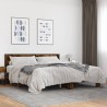Cadre de lit sans matelas chêne fumé 200x200 cm 