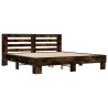 Cadre de lit sans matelas chêne fumé 200x200 cm 