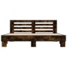 Cadre de lit sans matelas chêne fumé 200x200 cm 