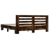 Cadre de lit sans matelas chêne fumé 200x200 cm 