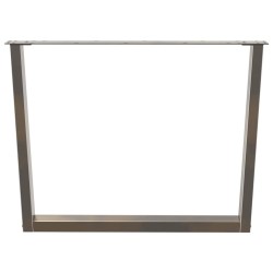 Pieds de table à manger en forme de V, 3 pièces, acier naturel, 100 x (72-73,3) cm 